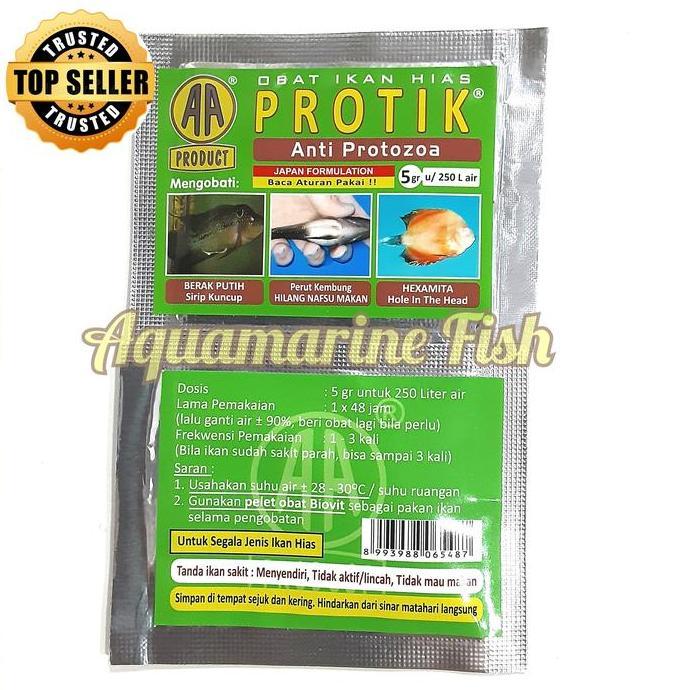 PROTIK Obat Ikan PAKET GROSIR Obat Anti Protozoa Perut Kembung Hexamita Hole in The Head Berput Bera