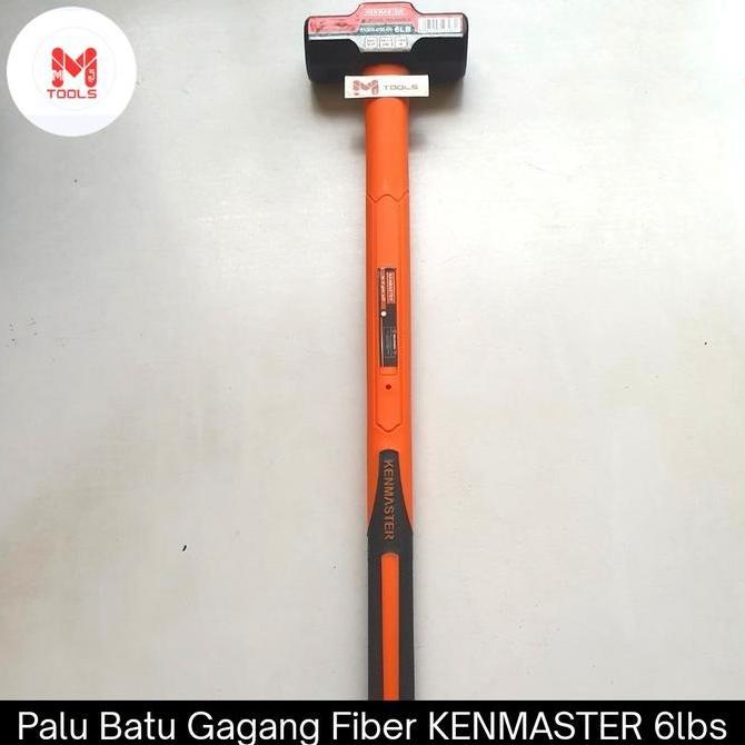 Palu Batu Gagang Fiber KENMASTER 6 lbs / 3 kg - KENMASTER Palu Batu Gagang Fiber / Karet - Palu Bode
