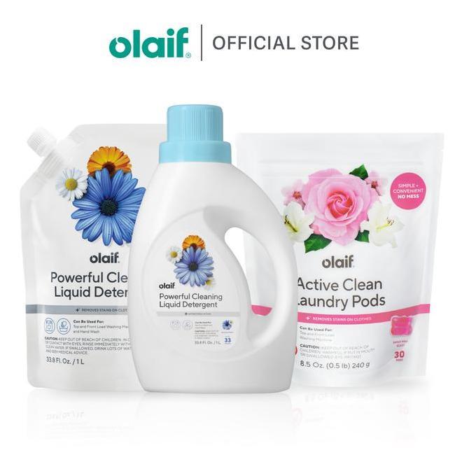 NEW [BUNDLE] OLAIF POWERFUL CLEANING LIQUID DETERGENT BOTTLE / REFILL / DETERGENT PODS ORI
