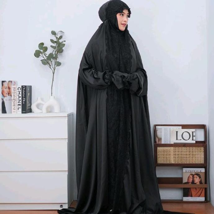 Mukenamewah - Mukena Terusan Premium - Mukena sutra - mukena terusan mewah - mukena lajuran - mukena