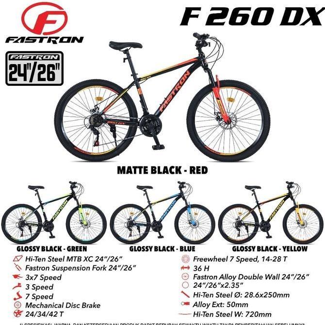 Sepeda Gunung MTB 26 FASTRON F 260 DK/DT 21 speed Bering Murah
