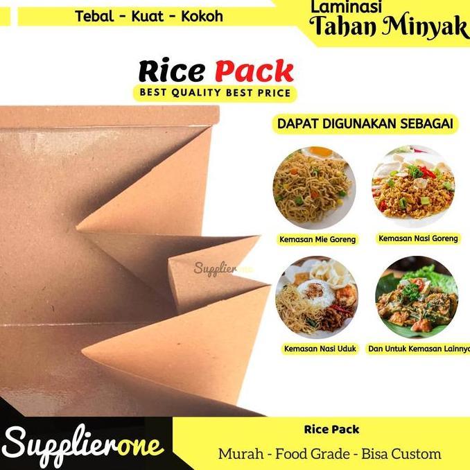 Rice Pack 50 Pcs / Kemasan Nasi Pack / Bungkus Nasi / Pembungkus Mie Goreng / Pembungkus Nasi Goreng