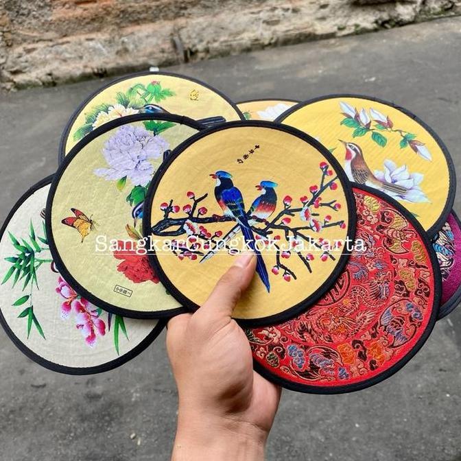 Plafon Sangkar Cungkok Bulat Bahan Kain