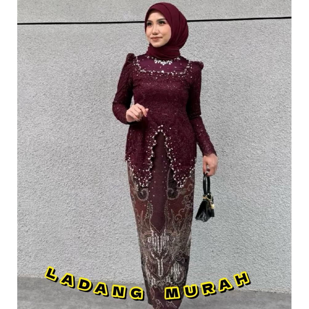 ORIGINAL Kebaya RANIA Wanita Lace Berfuring FULL Payet/Kebaya Wisuda/Kebaya KondaganKebaya PestaKeba