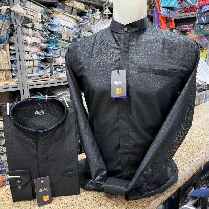 Baju Koko dewasa Harley warna hitam