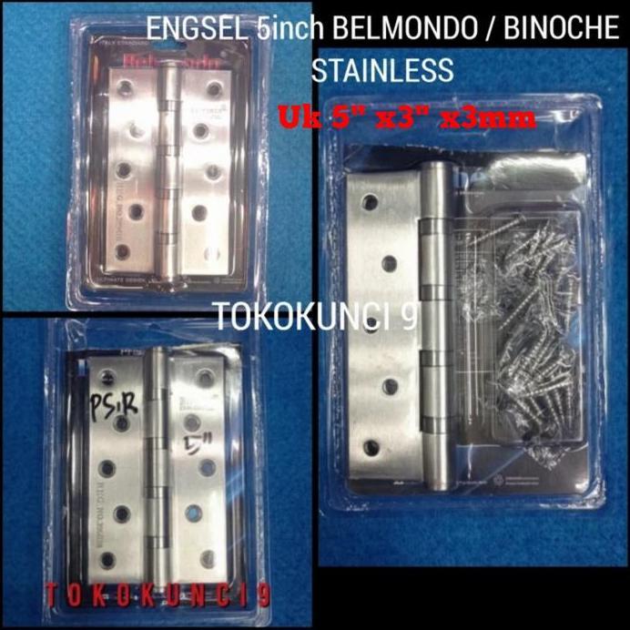 Engsel 5inch Stainless Binoche / Belmondo 5" Engsel Stainless