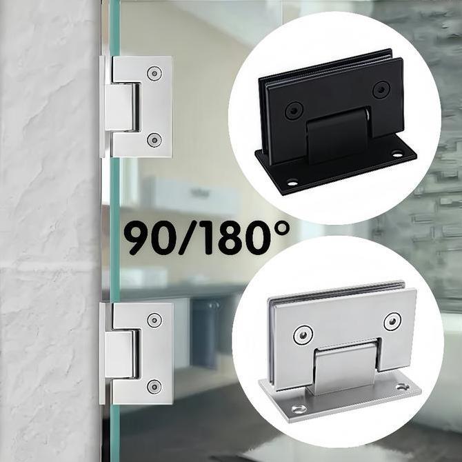 Engsel Pintu Kaca Jepit 90 180 Derajat Engsel Shower Engsel Kaca Shower Engsel Kaca Lemari