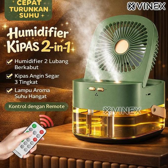 NARBU Kipas Angin Pendingin Mini Fan AC Portable Bisa Tambah Es Batu Air Cooler Ruangan AC Humidifie
