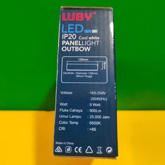 lampu panel downlight outbow 9W luby