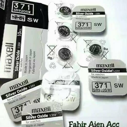 (1 BIJI) MAXELL 371 Baterai Batre Jam Tangan 920 SR920SW aksesoris jam tangan