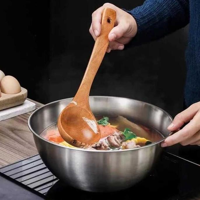 LEXSA1 Baskom Stainless Steel / Magkok Adonan / Mixing Bowl / Wadah Salad Adonan Kue Serbaguna 700 1