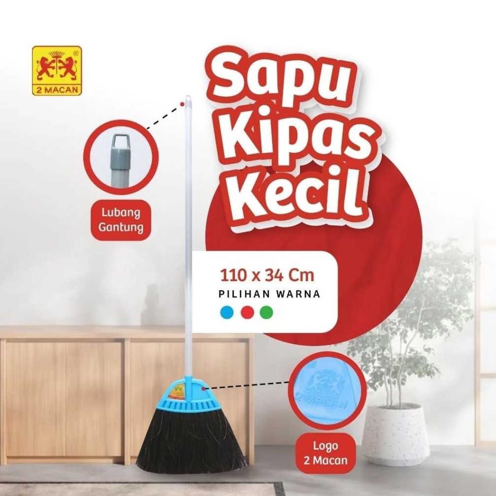 Sapu Kipas Kecil Lantai Ijuk Kipas Kecil 2 Macan Asli