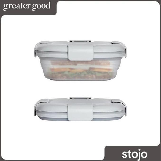 Stojo - Collapsible Food Box in Translucent Cashmere 24 oz, 700 ml / Kotak Makan Silikon Lipat Trave
