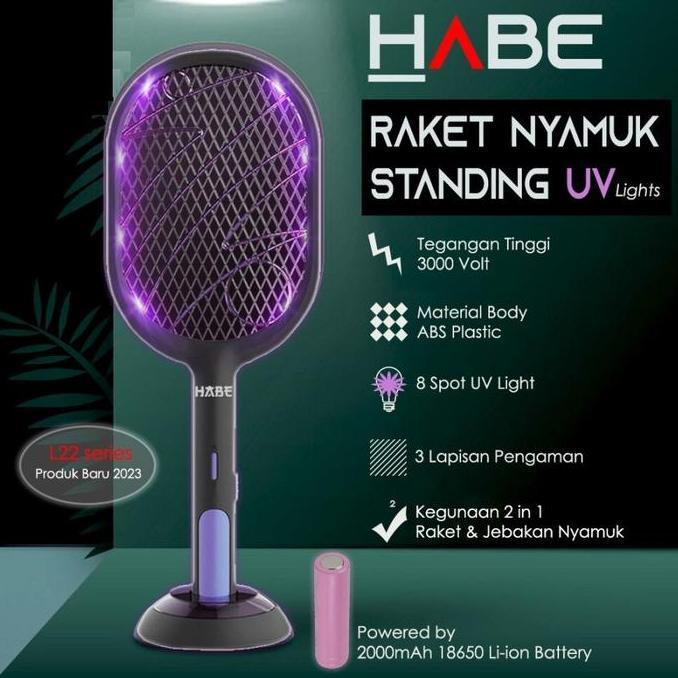 NEW HABE RAKET NYAMUK UV MULTIFUNGSI STANDING MOSQUITO TRAP ORI