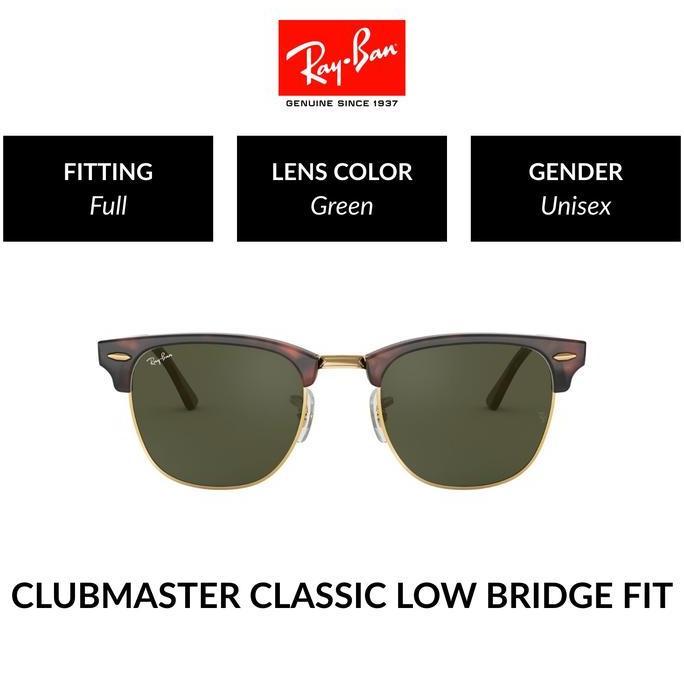RAY-BAN CLUBMASTER | RB3016F W0366 | Full Fit | Kacamata Hitam | 55mm