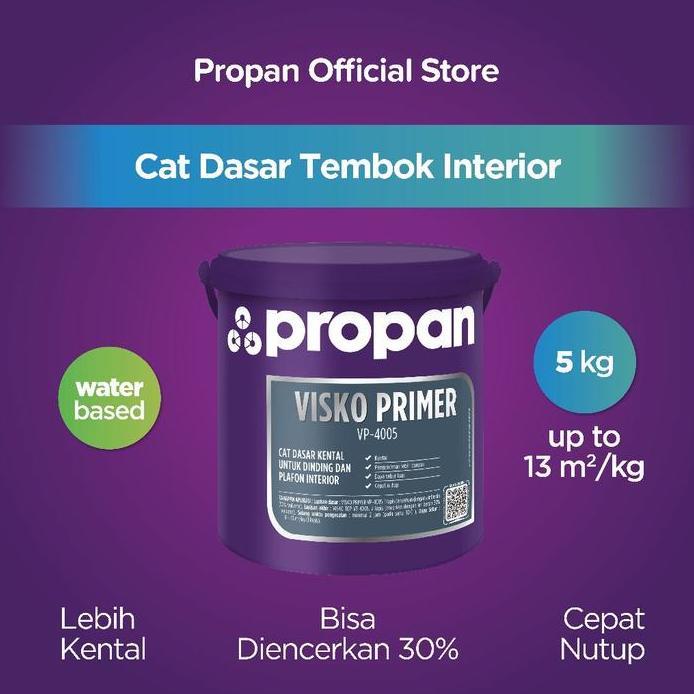 PROPAN VISKO PRIMER CAT DASAR TEMBOK INTERIOR IRIT & KENTAL 4 KG