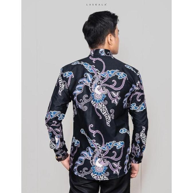Laskala Batik Premium Laxmi Kemeja Batik Pria Slimfit Lengan Panjang