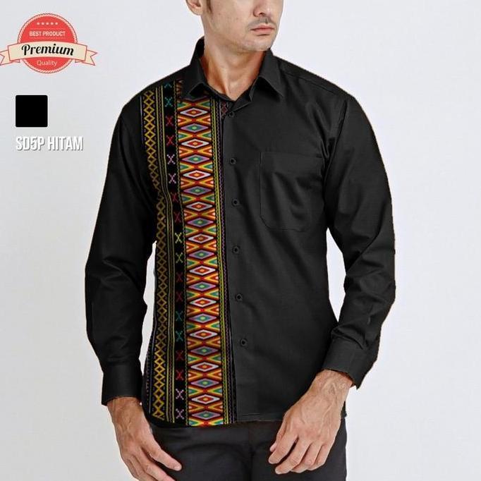 Batik Lengan Panjang Motif Ulos Sadum | Batik Batak Pria SD5P