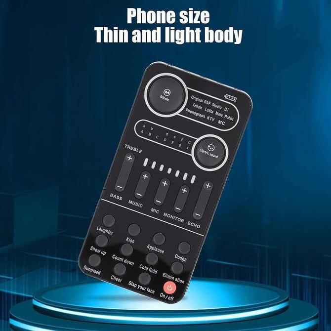 Portable Mixer Soundcard Voice Changer Sound Effect Live Portable Alat