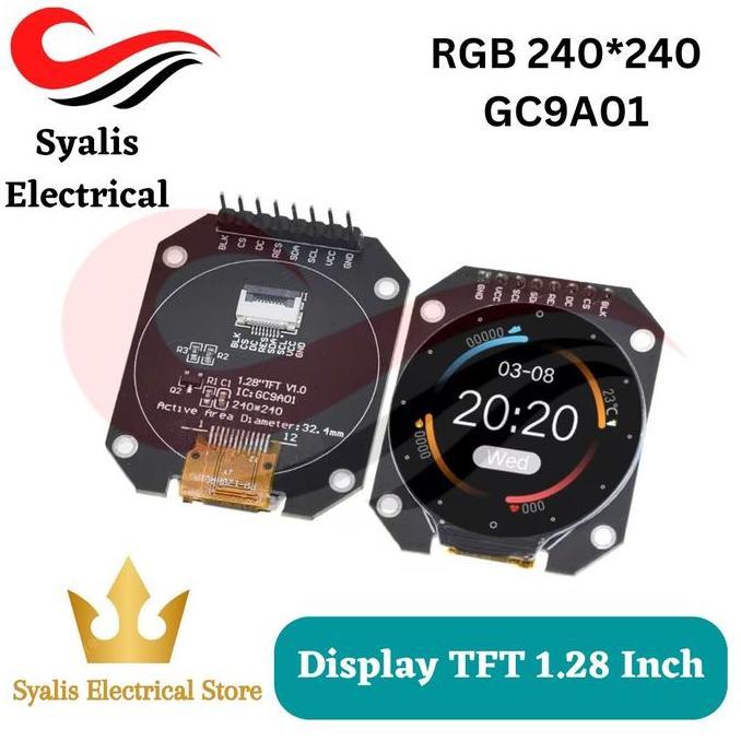 Ready Display TFT 1.28 Inch GC9A01 Square Arduino [Syalis]