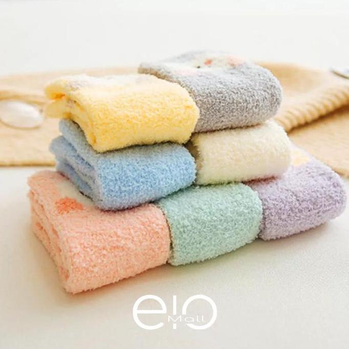 New Kaos Kaki Fluffy Tebal Hangat Indoor Kartun Lucu Seri Muka Puppy Face