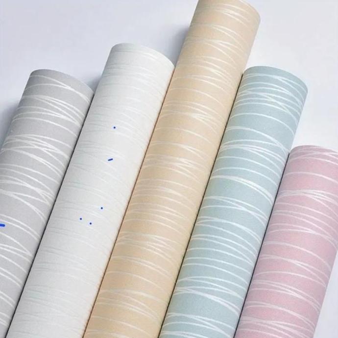 Paket 5 Roll Wallpaper Sticker Dinding Motif Embos  Ulir Pink Wallsticker Ruang Tamu & Kamar Tidur P