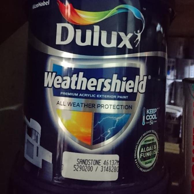 Cat Dulux Weathershield 46137 M Sandstone kemasan 2.5 L ( galon )