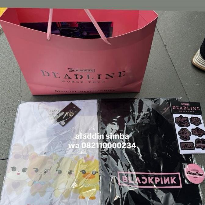 OFFICIAL MERCHANDISE TSHIRT BLACKPINK DEADLINE WORLD TOUR CITY EXLUSIVE JAKARTA SIZE XL