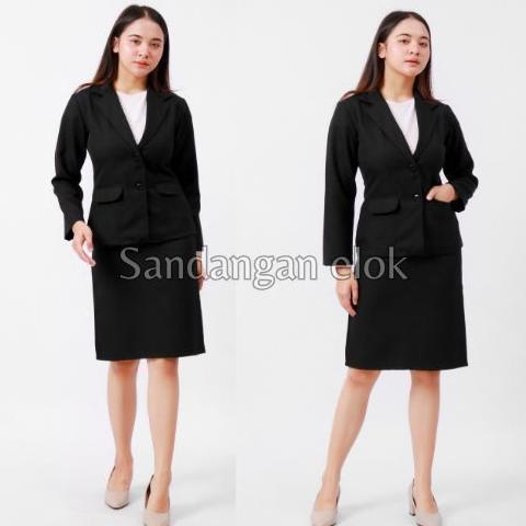 One Set Jas Blazer Wanita dan Rok Pendek