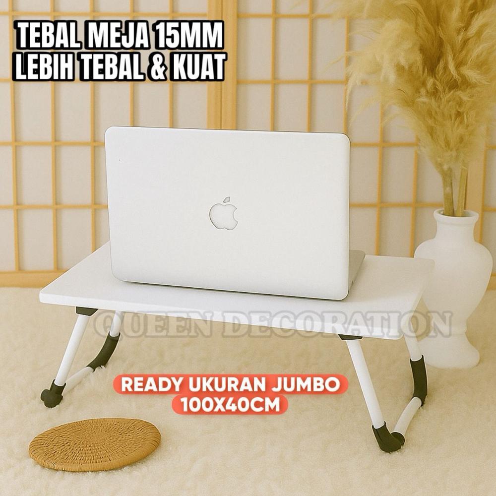 PROMO MEJA KAKI LIPAT JUMBO Meja laptop lipat 80*40 / 60*40 kerja tulis belajar pc komputer anak les