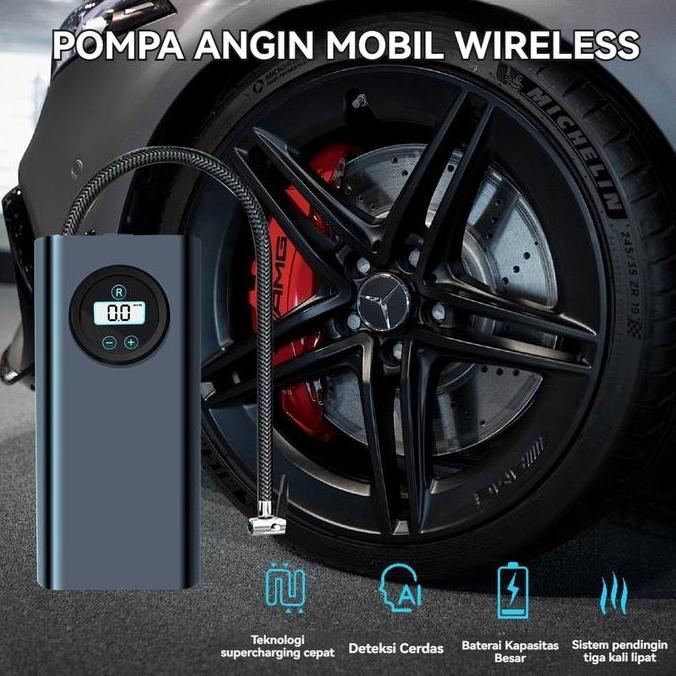 Pompa Ban Mobil Elektrik Portable Mini Multifungsi  Pompa Udara Mobil Pompa Udara Ban Portable Pompa