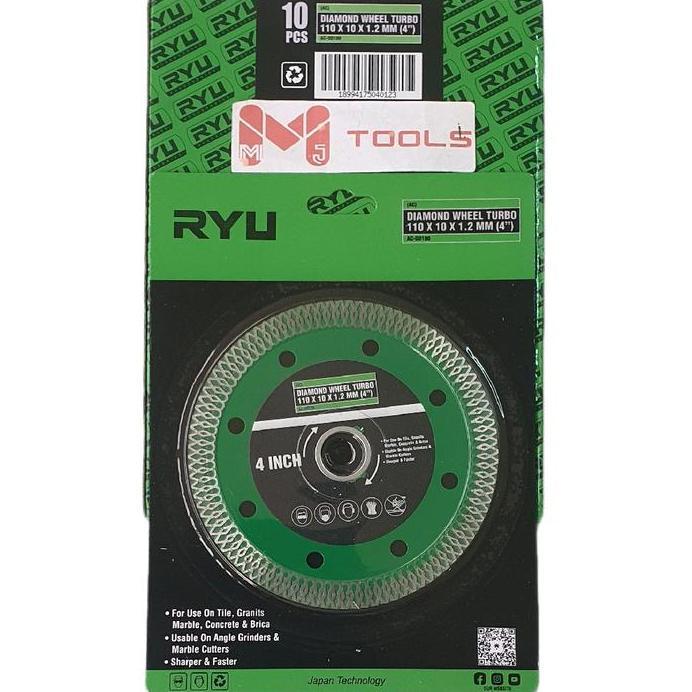 Ready Pisau Keramik RYU 4" TURBO - RYU Diamond Wheel Turbo - Mata Potong Keramik RYU