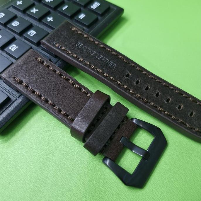 strap leather watch tali kulit jam tangan timberland nautica police panerai fosil buckle black