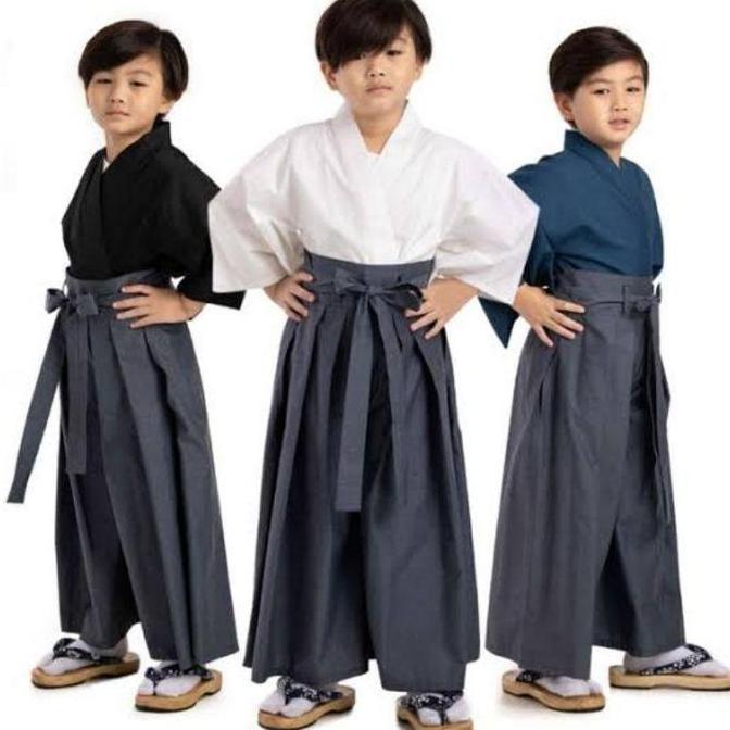 Yukata Hakama Kimono Anak Baju Adat Tradisional Jepang Aikido Kendo