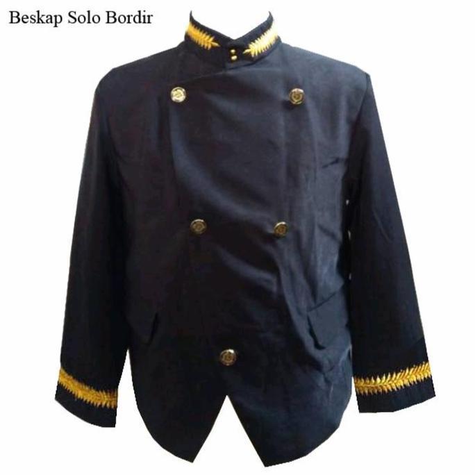 Beskap Jawa Hitam Bordir Dewasa