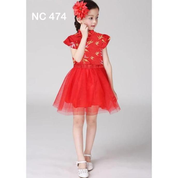 Baju Dress Model Cheongsam Anak Perempuan Impor