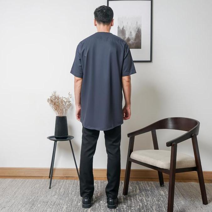 New Koko Pria Model Kurta Kaftan Modern Semi Wool Lengan Pendek