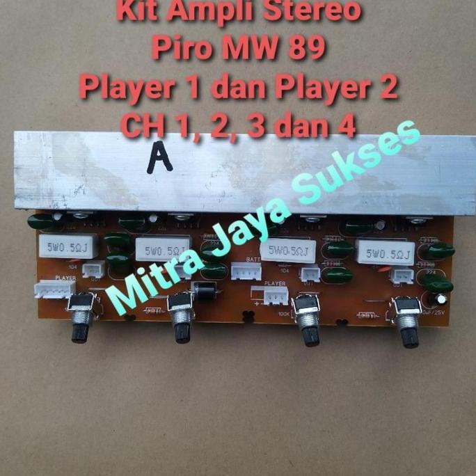 Kualitas Terjamin Kit Ampli Stereo Piro Mw 89 Untuk Player 1 Dan Player 2 Jamin Oroginal Piro
