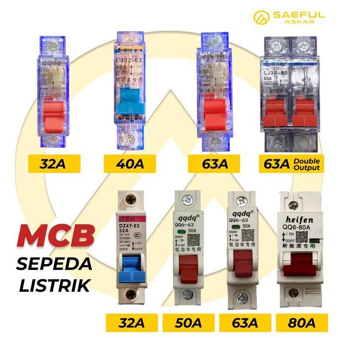 MCB Stop Kontak Sepeda Listrik Roda 3 Listrik Motor Listrik
