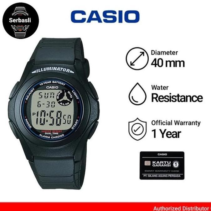 JAM CASIO DIGITAL F200W / F-200W-1ADF ORIGINAL & BERGARANSI