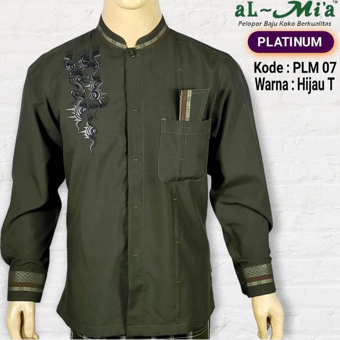 New Baju koko al mia MT Platinum Hijau 100% original lengan panjang ALMIA