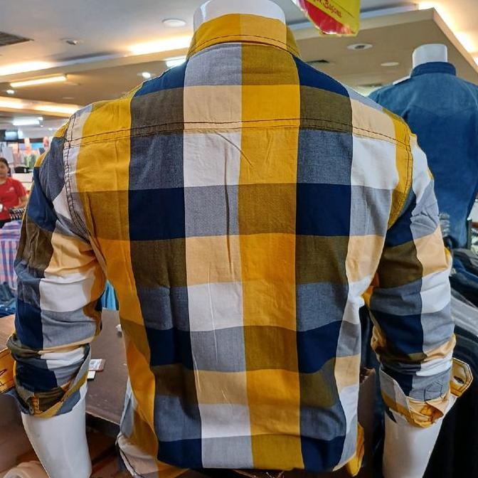 KEMEJA CARDINAL JEANS SLIMFIT PREMIUM QUALITY WARNA KUNING Pria Panjang Keren