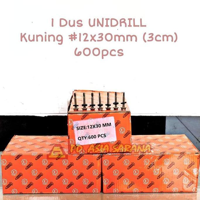 LEBOU [DUS] Paku Roofing 3cm UNIDRILL Skrup Genteng Sekrup Ruping Atap 12x30