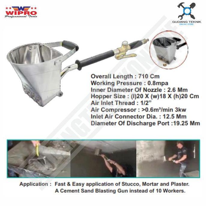 DELLINE Alat Plester Lepo Dinding Tembok Alat Semprot Semen WIPRO MSG-02 MSG02
