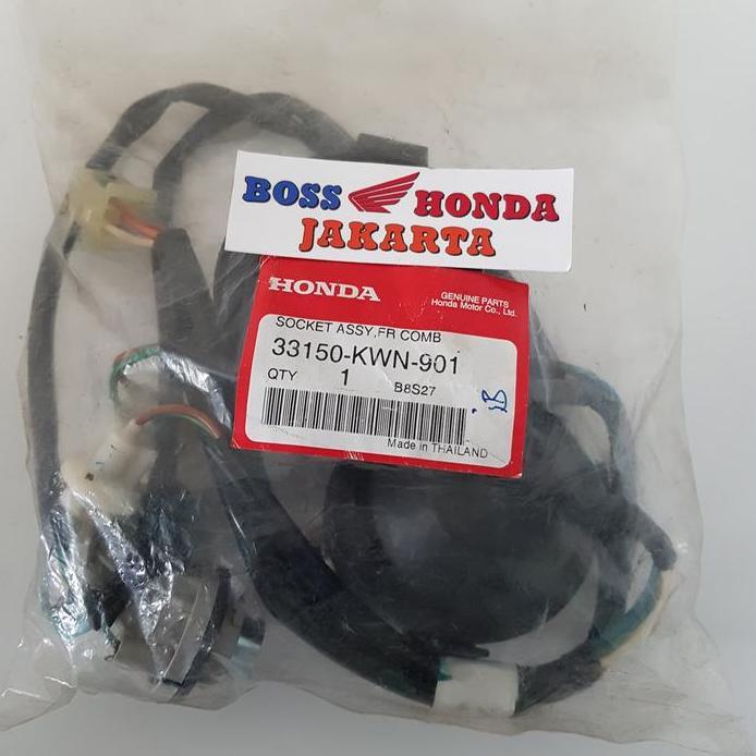 SPAREPART PCX : 33150-KWN-901 SOCKET LAMPU DEPAN / FITTING LAMPU DEPAN PCX 125 BOHLAM, PCX 150 BOHLA