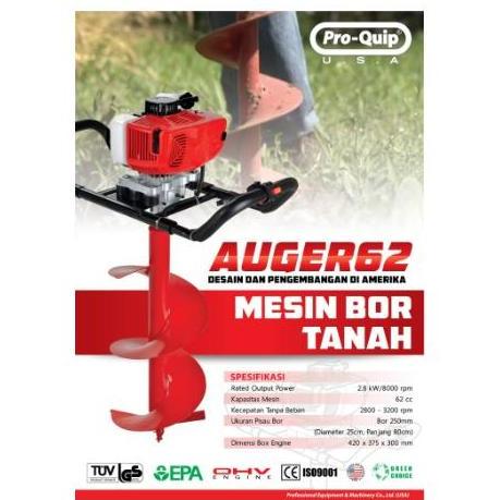 DELLINE Mesin Bor Tanah PROQUIP AUGER 62 Earth Auger Drill Bor Penggali Tanah