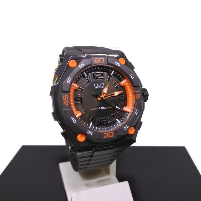 Q&Q QQ Analog Jam Tangan Pria Cokelat GW79J012Y Original