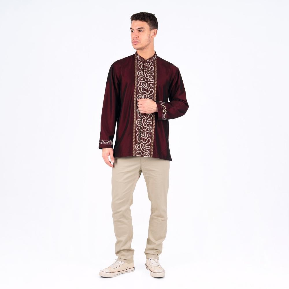 Original Benhill Taqwa Koko Bordir Pria Raffi Ahmad Panjang Maroon 2726-81-82
