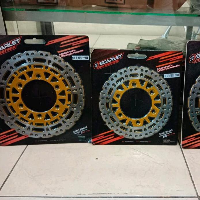 PIRINGAN  DISC CAKRAM BELAKANG MOTOR  KLX DT 220MM / KLX 150 190MM CRF 220MM STANDAR VARIASI  SCARLE