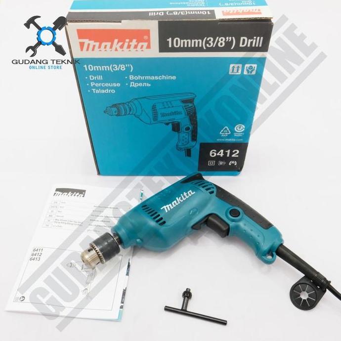 DELLINE Mesin Bor Tangan MAKITA 6412 / Mesin Bor Listrik Makita 6412 10mm - Elektrik Drill MAKITA